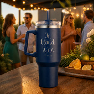 On Cloud Wine 40oz Engraved Travel Tumbler — lifestyle