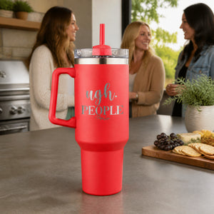 Ugh People 40oz Engraved Travel Tumbler — lifestyle