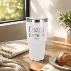 Chaos Coordinator 30oz Engraved Tundra Tumbler — lifestyle