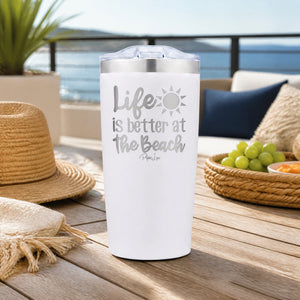 Life Is Better At the Beach 20oz Engraved Adventure Tumbler — lifestyle