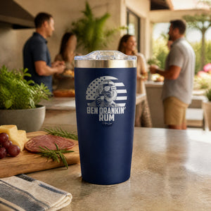 Ben Drankin Rum 20oz Engraved Adventure Tumbler — lifestyle