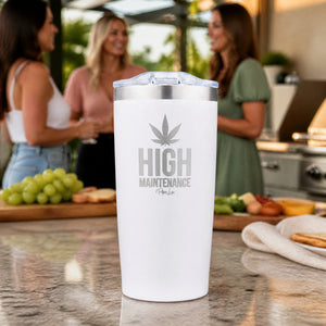 High Maintenance 20oz Engraved Adventure Tumbler — lifestyle