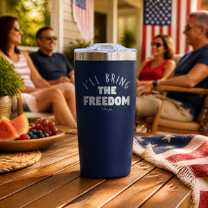 I'll Bring the Freedom 20oz Engraved Adventure Tumbler — lifestyle