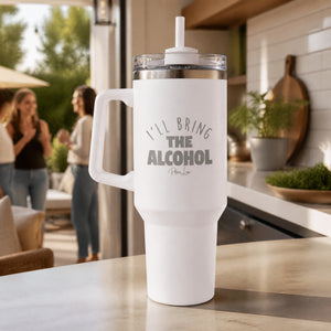 I'll bring the Alcohol 40oz Engraved Travel Tumbler — lifestyle