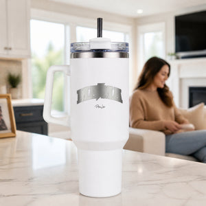 Mama (Red White And Blue) 40oz Engraved Travel Tumbler — lifestyle
