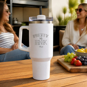 Pretty In Ink 40oz Engraved Travel Tumbler — lifestyle