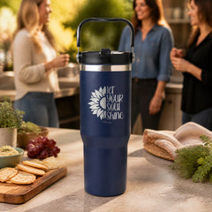 Let Your Soul Shine 30oz Engraved Saratoga Tumbler — lifestyle