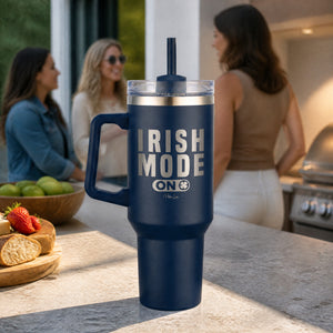 Irish Mode On 40oz Engraved Travel Tumbler — lifestyle