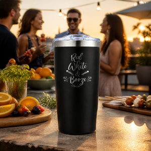Red White And Booze 20oz Engraved Adventure Tumbler — lifestyle