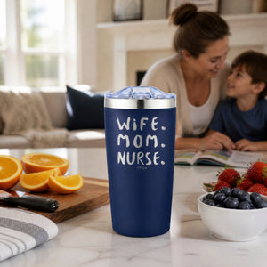 Wife Mom Nurse 20oz Engraved Adventure Tumbler — lifestyle