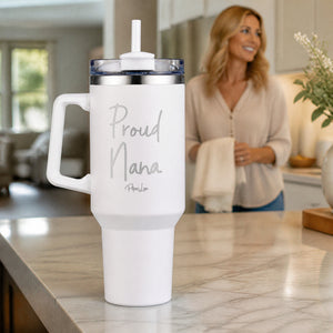 Proud Nana 40oz Engraved Travel Tumbler — lifestyle