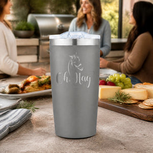 Oh Hay 20oz Engraved Adventure Tumbler — lifestyle