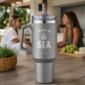 I'm Lost At Sea Dont Bother Me 40oz Engraved Travel Tumbler — lifestyle