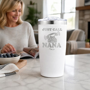 Just Call Nana 20oz Engraved Adventure Tumbler — lifestyle