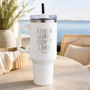 Beach Hair Don't Care 40oz Engraved Travel Tumbler — lifestyle