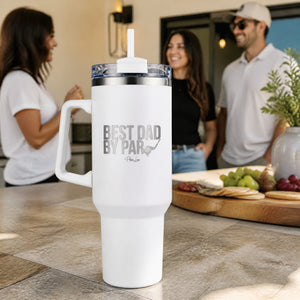 Best Dad By Par 40oz Engraved Travel Tumbler — lifestyle