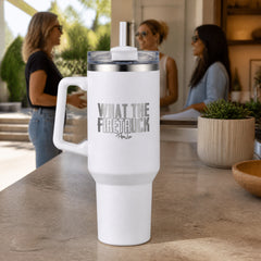 What The Firetruck 40oz Engraved Travel Tumbler — lifestyle