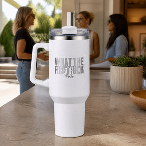 What The Firetruck 40oz Engraved Travel Tumbler — lifestyle