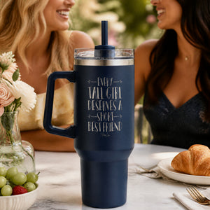Every Tall Girl Deserves A Short Best Friend 40oz Engraved Travel Tumbler — lifestyle
