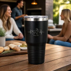 Horses EKG 30oz Engraved Tundra Tumbler — lifestyle