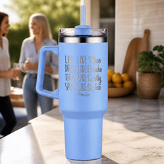 Live Like Rose 40oz Engraved Travel Tumbler — lifestyle