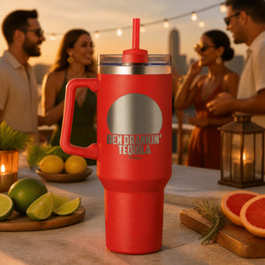 Ben Drankin Tequila 40oz Engraved Travel Tumbler — lifestyle