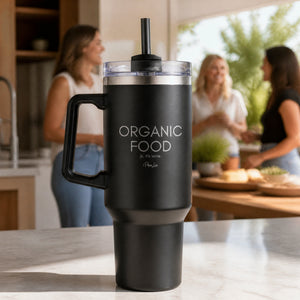 Organic Food 40oz Engraved Travel Tumbler — lifestyle