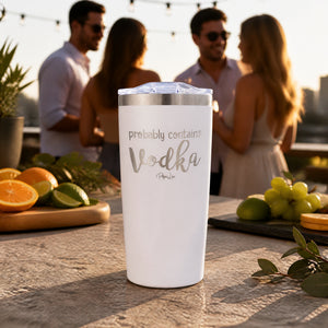 This is Probably Vodka Coated 20oz Engraved Adventure Tumbler — lifestyle