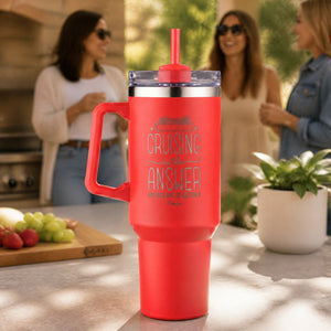 Cruising Is The Answer 40oz Engraved Travel Tumbler — lifestyle