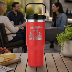 Trouble When We're Together 30oz Engraved Saratoga Tumbler — lifestyle