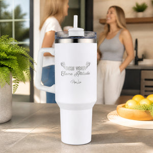 New Year Same Attitude 40oz Engraved Travel Tumbler — lifestyle