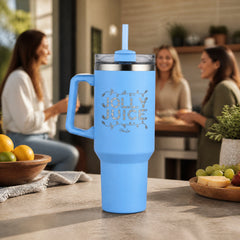 Jolly Juice 40oz Engraved Travel Tumbler — lifestyle