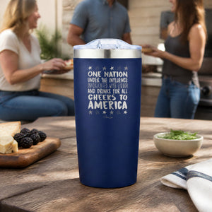 One Nation Under The Influence 20oz Engraved Adventure Tumbler — lifestyle