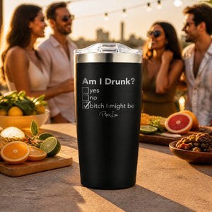 Am I Drunk 20oz Engraved Adventure Tumbler — lifestyle