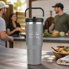 It's A Throat Punch Kinda Day 30oz Engraved Saratoga Tumbler — lifestyle