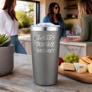 Classy Bougie Ratchet 20oz Engraved Adventure Tumbler — lifestyle