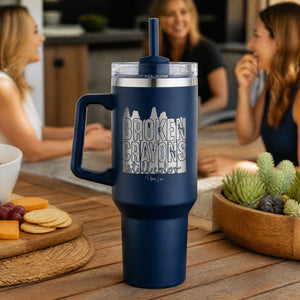 Broken Crayons 40oz Engraved Travel Tumbler — lifestyle