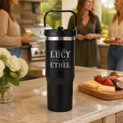 You Are the Lucy to My Ethel 30oz Engraved Saratoga Tumbler — lifestyle