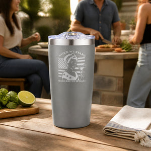 United We Stand, Margaritas In Hand 20oz Engraved Adventure Tumbler — lifestyle