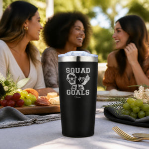 Squad Goals 20oz Engraved Adventure Tumbler — lifestyle