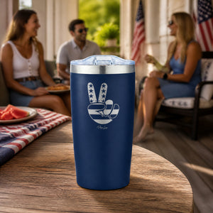 Peace Hand USA 20oz Engraved Adventure Tumbler — lifestyle