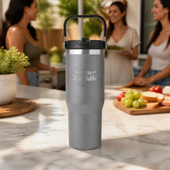 Less Talk More Bubbly 30oz Engraved Saratoga Tumbler — lifestyle