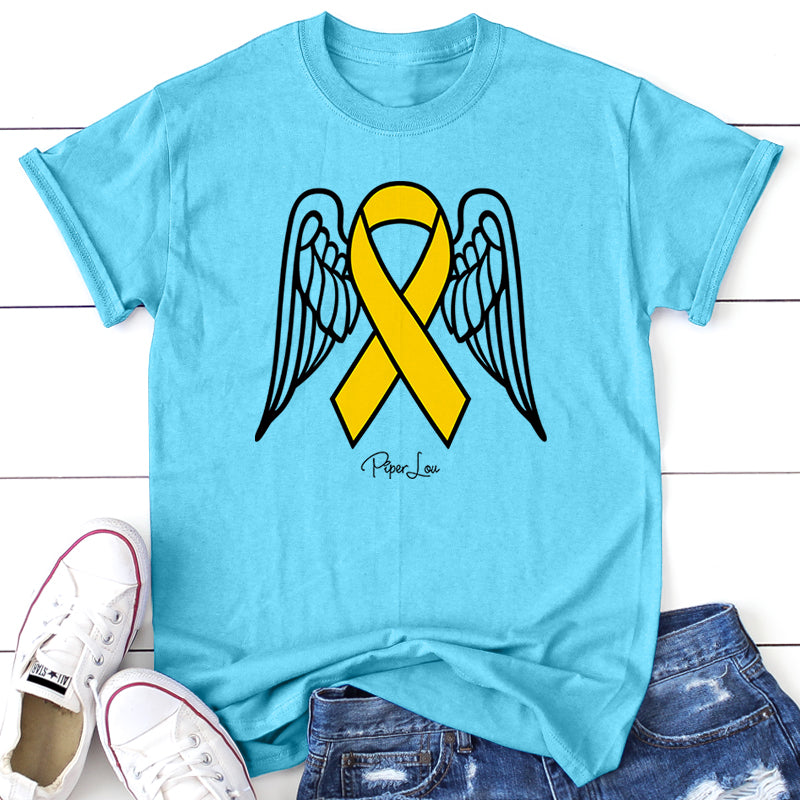 Childhood Cancer Angel Wings Ribbon