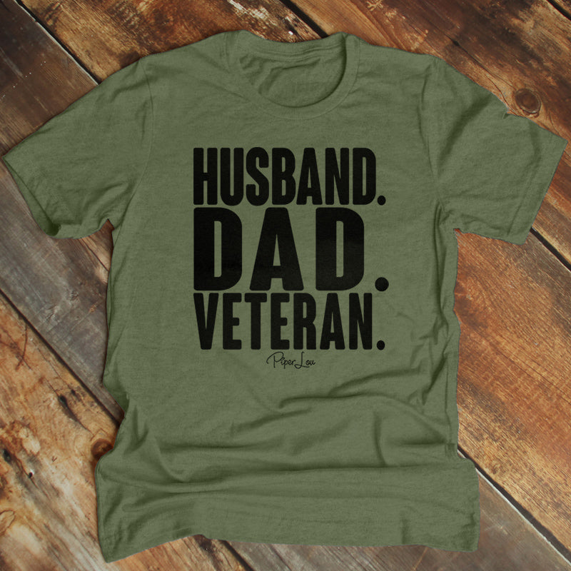 Husband Dad Veteran Men's Apparel