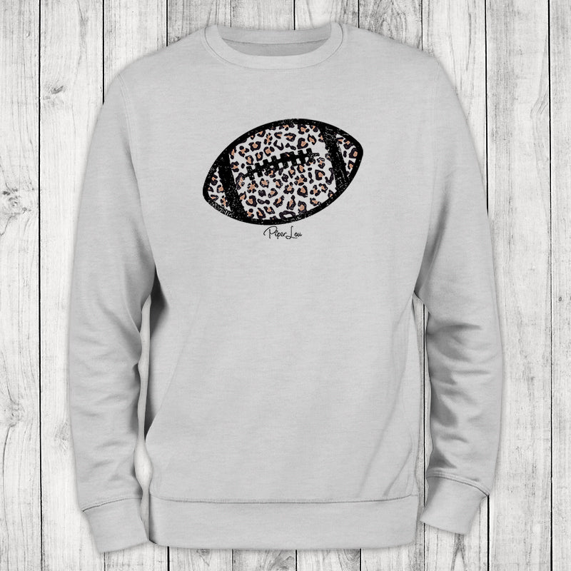 Leopard Football Graphic Crewneck Sweatshirt