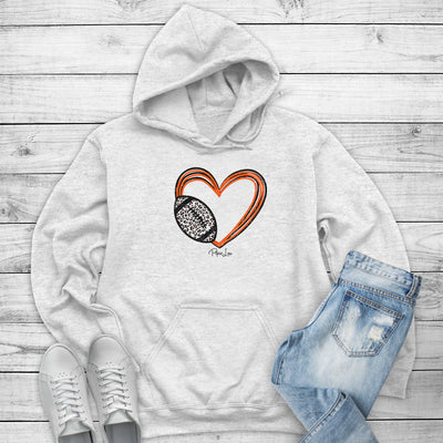 Football Heart Orange Black Outerwear