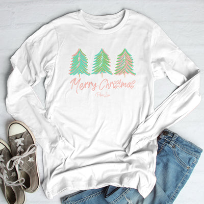 Merry Christmas Pastel Trees Outerwear