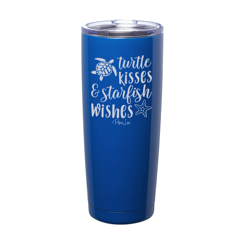 Turtle Kisses And Starfish Wishes Laser Etched Tumbler