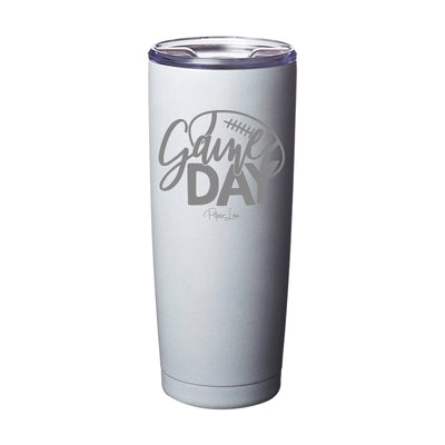 Game Day Football Laser Etched Tumbler