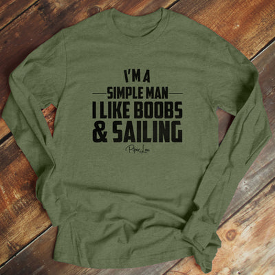 I Like Boobs And Sailing Men's Apparel